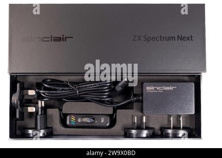 Cavi di alimentazione Sinclair Spectrum Next Foto Stock