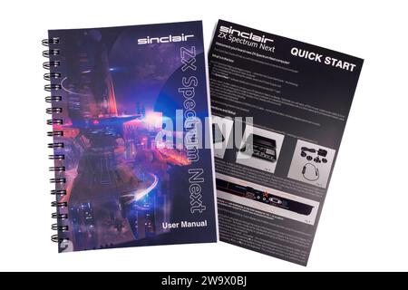 Manuali e guida rapida Sinclair Spectrum Next Foto Stock