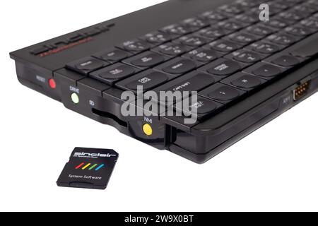 Scheda SD Sinclair Spectrum Next con file del sistema operativo Foto Stock