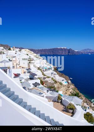 Oia Village, Santorini o Thira Island, Cicladi, Grecia Foto Stock