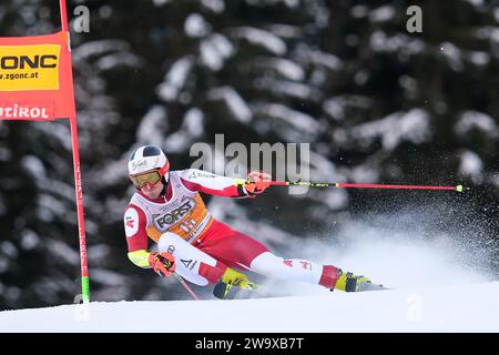 Stefan Brennsteiner (AUT) gareggia durante la Coppa del mondo di sci alpino Audi FIS, MenÕs Giant Slalom gara sulla pista Gran Risa, alta Badia il 17 dicembre 20 Foto Stock
