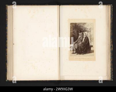 Produzione fotografica di un disegno di Jean Valjean e Cosette da Les Misérables di Victor Hugo, Gilmer, dopo Gustave Brion, c. 1862 fotografare Parigi supporto fotografico albumi stampare personaggi e oggetti letterari Foto Stock