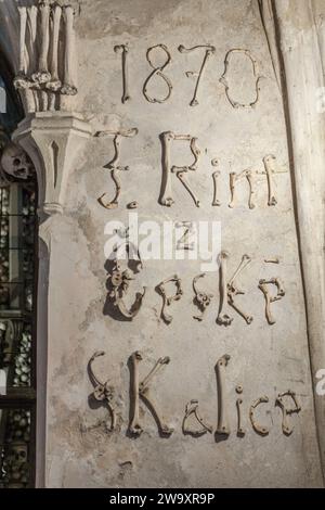 Sedlec ossario, Kutna Hora, Repubblica Ceca Foto Stock