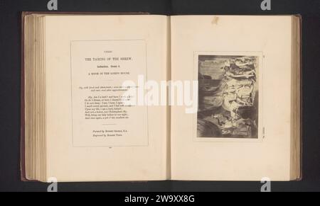 Produzione fotografica da una stampa a un dipinto di Robert Smirke, che rappresenta una scena da il domino di William Shakespeare, Stephen Ayling, dopo Robert Thew, dopo Robert Smirke, c. 1854 - nel o prima del 1867 foto potete vedere l'introduzione, scena 4 con Sly e i dipendenti. Supporto fotografico londinese albumen stampa opere specifiche di letteratura Foto Stock