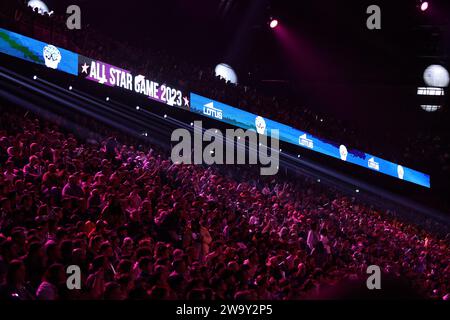 Parigi, Francia. 30 dicembre 2023. Illustrazione durante l'All-Star Game LNB 2023, partita di pallacanestro tra Team France e Team World il 30 dicembre 2023 all'Accor Arena di Parigi, Francia - foto Loic Wacziak/DPPI credito: DPPI Media/Alamy Live News Foto Stock