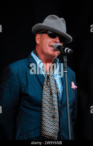 Suggs - Madness, V2010, Hylands Park, Chelmsford, Essex, Regno Unito - 22 agosto 2010 Foto Stock