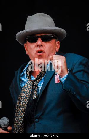 Suggs - Madness, V2010, Hylands Park, Chelmsford, Essex, Regno Unito - 22 agosto 2010 Foto Stock