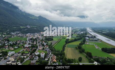 Drone foto Liechtenstein Europe Foto Stock