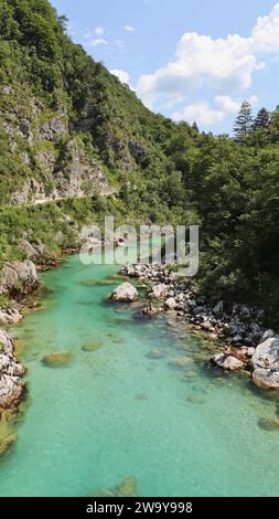 Gola di Soča Slovenia europa Foto Stock