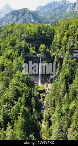 Drone foto Pericnik Waterfall, Slap Peričnik Slovenia Europa Foto Stock