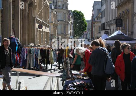 Bristol, Somerset, Regno Unito 06 16 2018 Saint Nicholas Open Market Foto Stock