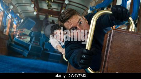 Mission: Impossible - Dead Reckoning Part One (2023) diretto da Christopher McQuarrie e interpretato da Tom Cruise, Hayley Atwell e Ving Rhames. Ethan Hunt e la sua squadra del FMI devono rintracciare un'arma pericolosa prima che finisca nelle mani sbagliate. Pubblicità ancora ***SOLO USO EDITORIALE***. Credito: BFA / Paramount Pictures Foto Stock