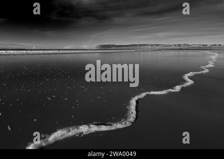 La grande spiaggia sabbiosa di Dunnet Head, Caithness, Scozia, Regno Unito Foto Stock