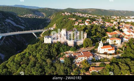 Foto drone Castello di Trsat Rijeka Croazia Europa Foto Stock