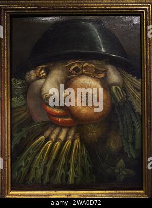 Giuseppe Arcimboldo (1530-1593). Pittore italiano. Il giardiniere, 1590. Olio sul pannello, 35 x 24 cm. Museo Civico Ala Ponzone. Cremona. Lombardia. Italia. Foto Stock