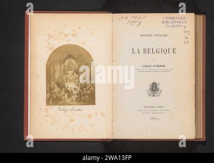 Storia popolare del Belgio, Louis Hymans, 1860 libro Bruxelles paper. supporto fotografico. lino (materiale). stampa su carta lucida/stampa in albume Foto Stock