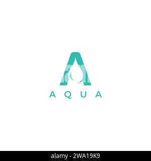 Simbolo del logo Aqua Water Illustrazione Vettoriale