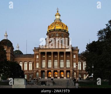 Iowa State Capitol, Des Moines, vedute architettoniche Foto Stock