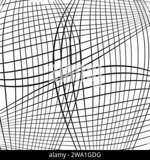 Linee di inchiostro isolate su sfondo bianco. Set di illustrazioni moderne di grafica a mano libera.raccolta di trame di linee disegnate a mano. Include tracciati vettoriali, griglia con tratti irregolari, orizzontali e ondulati, pattern di doodle. Illustrazione Vettoriale
