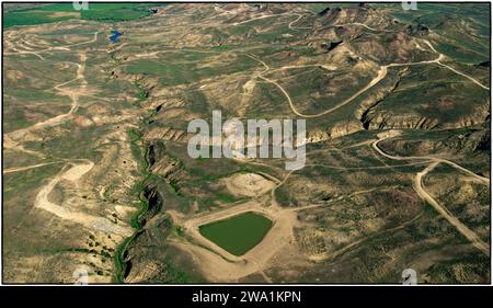 Sviluppo del metano del letto di carbone, WY Foto Stock