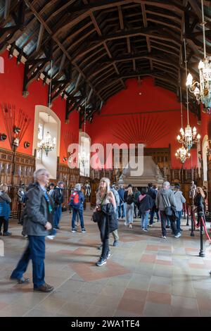 L'interno della Great Hall nel Castello di Edimburgo, Edimburgo, Scozia, Regno Unito. Foto Stock