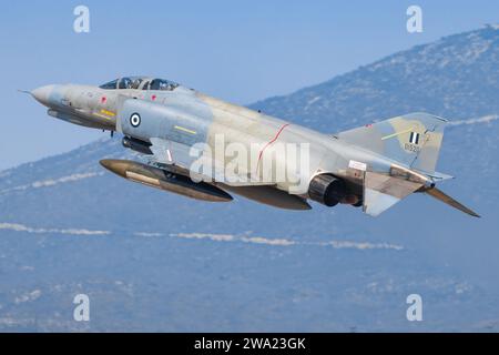 Tanagra Air base - Grecia 5 settembre 2023: Grecia - Air Force McDonnell Douglas F-4E Phantom II al Tanagra Air-Show Foto Stock
