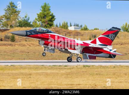 Tanagra Air base - Grecia 5 settembre 2023: General Dynamics F-16AM Fighting Falcon dalla Danimarca - Air Force a Tanagra Foto Stock