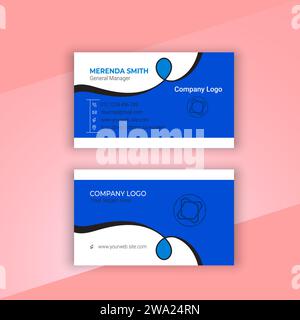 Biglietto da visita e biglietto da visita creativo e moderno Illustrazione Vettoriale