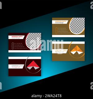 Biglietto da visita e biglietto da visita creativo e moderno Illustrazione Vettoriale