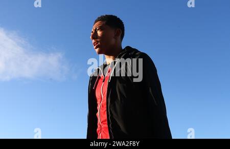 Sunderland lunedì 1 gennaio 2024. Jobe Bellingham di Sunderland durante il match per lo Sky Bet Championship tra Sunderland e Preston North End allo Stadium of Light, Sunderland lunedì 1 gennaio 2024. (Foto: Michael driver | mi News) crediti: MI News & Sport /Alamy Live News Foto Stock