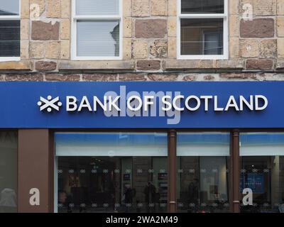 INVERNESS, Regno Unito - 13 SETTEMBRE 2023: Firma della Bank of Scotland Foto Stock