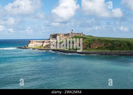 Antica fortezza Castillo San Felipe del Morro San Juan, Porto Rico. Foto Stock