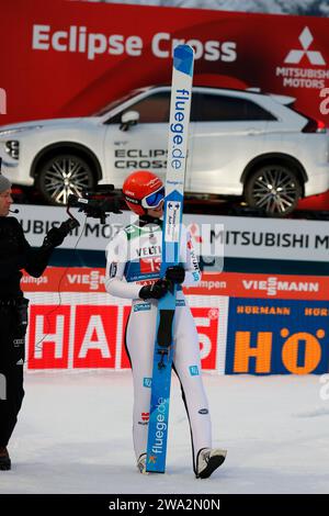 Garmisch Partenkirchen, Deutschland. 1 gennaio 2024. Stephan Leyhe (SC Willingen) beim Neujahrsskispringen Garmisch-Partenkirchen Credit: dpa/Alamy Live News Foto Stock