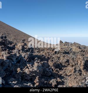 Cima del vulcano Teide sull'isola delle Canarie di Tenerife Foto Stock