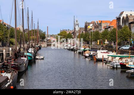 Il vecchio quartiere storico di Delfshaven nella città di Rotterdam. Foto Stock