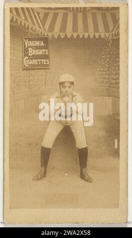Carta 1, della serie Girl Baseball Players (N48, tipo 2) per le sigarette Virginia Brights 1963 di Allen & Ginter Foto Stock