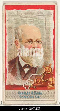 Charles A. Dana, The New York Sun, della serie American Editors (N1) per Allen & Ginter Cigarettes Brands 1963 di Allen & Ginter Foto Stock