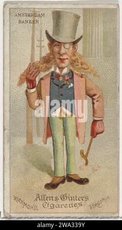 Amsterdam Banker, dalla serie World's Dudes (N31) for Allen & Ginter sigarettes 1963 di Allen & Ginter Foto Stock