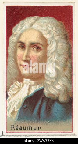 Rene Antoine Ferchault de Reaumur, campione di stampatore per l'album di souvenir World's Inventors (A25) for Allen & Ginter Cigarettes 1963 di Allen & Ginter Foto Stock