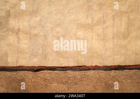 Paesaggio astratto - sfondo di buckskin amato corteccia carta fatta a mano creato in Messico Foto Stock
