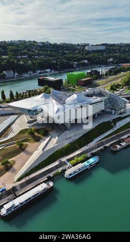 Museo della confluenza fotografica dei droni Lione Francia europa Foto Stock