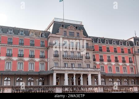 Ginevra, Svizzera - 25 marzo 2022: Il Palais Wilson è l'attuale sede dell'Ufficio dell'alto Commissario delle Nazioni Unite per l'impianto umano Foto Stock