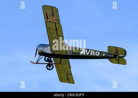 Replica biplano Avro 504k dell'era della prima guerra mondiale Foto Stock