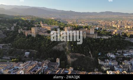 Foto drone Alhambra Granada Spagna europa Foto Stock