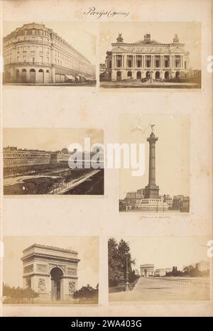 Esterno di le Grand Hotel a Parigi, 1869 Fotografia parte di Robert Daniel Crommelin (1841-1907) album fotografico. Giornale di Parigi. Supporto fotografico stampa albumen hotel, ostello, inn Paris Foto Stock