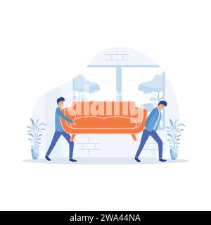 Servizi di riparazione domiciliare, lavoratori professionisti persone piatte di cartoni animati. illustrazione moderna a vettore piatto Illustrazione Vettoriale