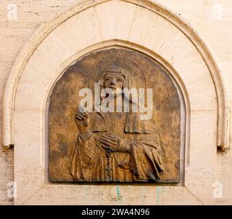 Italia Umbria Cascia: Monastero di Santa Rita da Cascia Rilief di Santa Rita Foto Stock