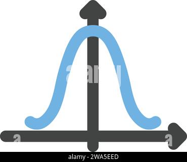 Icona del grafico a forma di campana immagine vettoriale. Illustrazione Vettoriale