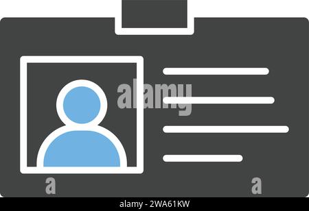 Immagine vettoriale icona carta d'identità. Illustrazione Vettoriale