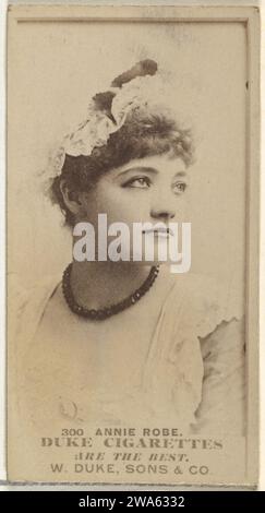 Carta numero 300, Annie Robe, della serie Actors and Actresses (N145-7) emessa da Duke Sons & Co. Per promuovere le sigarette Duke 1963 da W. Duke, Sons & Co.. Foto Stock